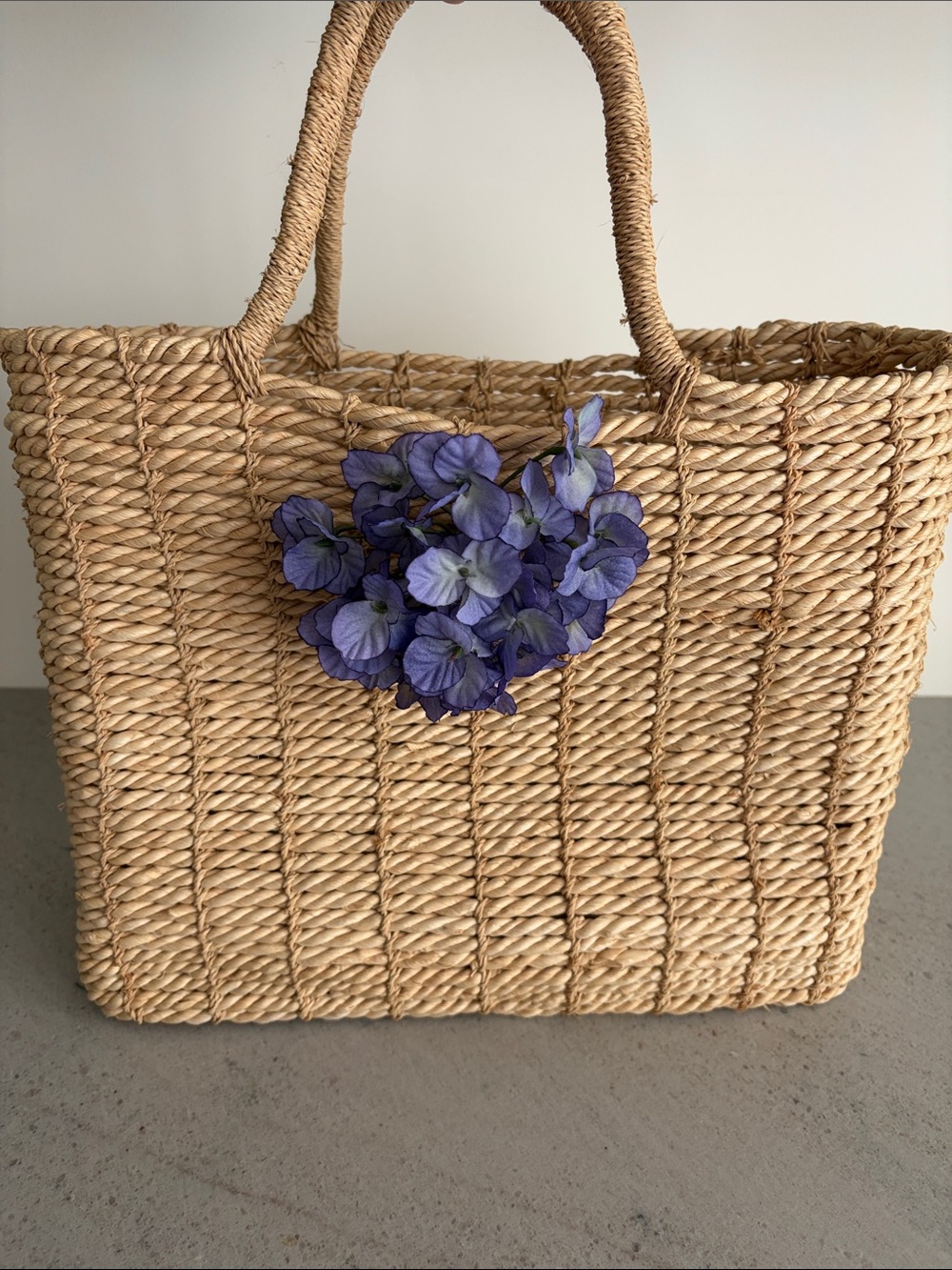 VTG Ann Taylor Raphia Straw Bag